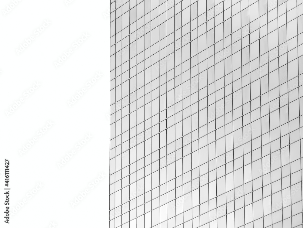 Black and white detail with a modern glass office building. Abstract photography Black and white detail with a modern glass office building. Abstract photography