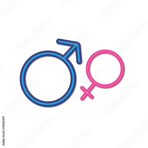 Gender symbol, great design for any purposes. Gender equality. Flat vector illustration. 