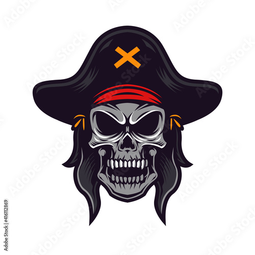 Pirates mascot logo and illustration