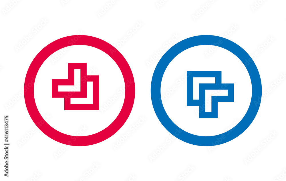 Arrow Line Red And Blue Icon Design Arrow Line Red And Blue Icon Design