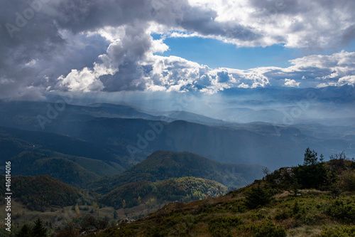 clouds over the mountains