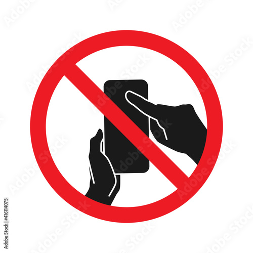 No social media symbol or sign for social media detox concept in vector icon