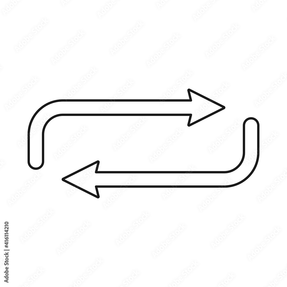 Repeat track audio control button in vector icon Repeat track audio control button in vector icon