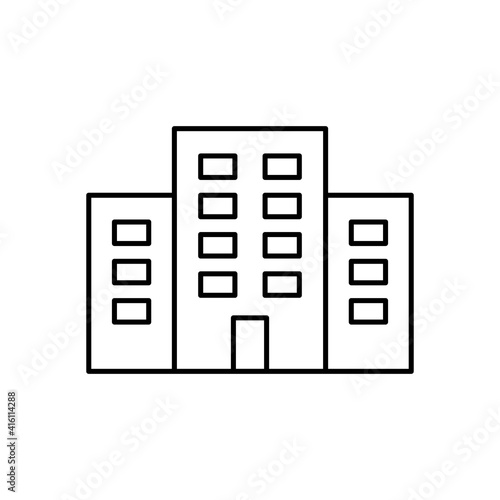 Building line icon. House linear symbol. Home outline sign. Vector isolated on white