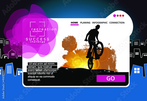 Sport concept for internet banners, social media banners, headers of websites, vector illustration 