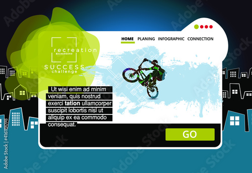 Sport concept for internet banners, social media banners, headers of websites, vector illustration 