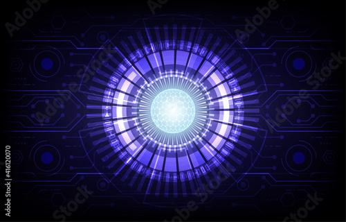 Futuristic Circle Element Vector Illustration, Innovation Concept, Abstract Technology Background, Futuristic High-Tech, Sci-fi Digital In Circuit With Digital Data Connection System And Electronic