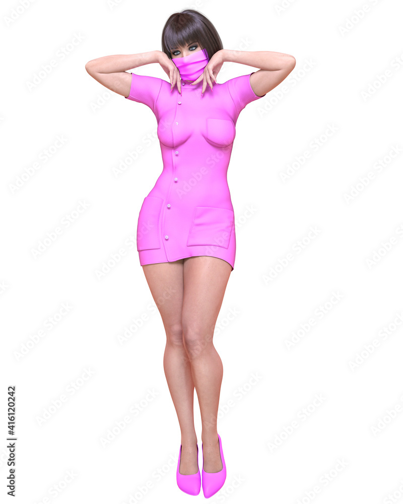 Beautiful woman doctor in sterile medical mask. Beautiful woman doctor in sterile medical mask.
