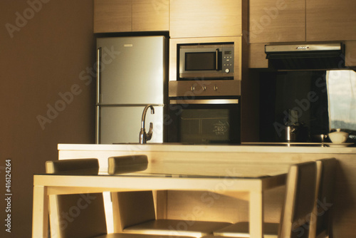 moody modern kitchen interior