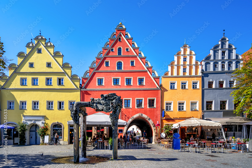 Naklejka premium Unterer Markt, Weiden in der Oberpfalz, Bayern, Deutschland 