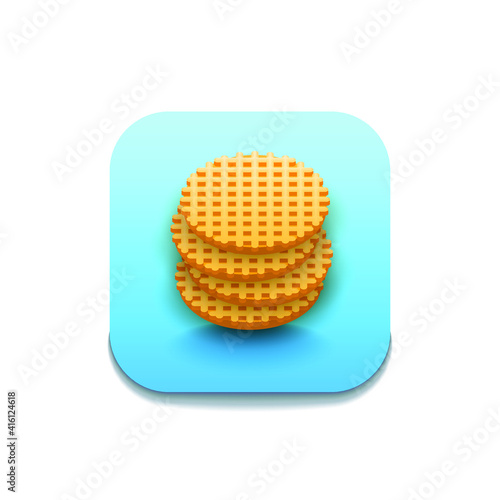 Cookie Waffles Fast Food Logo Vector Symbol Icon Design Style