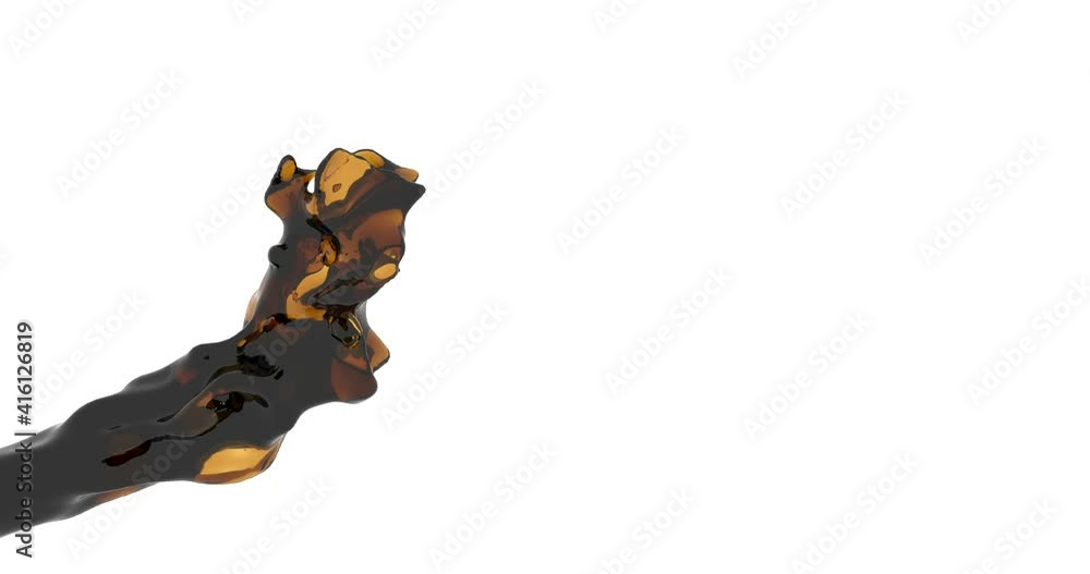 Spilling coffee 3d realistic footage. Cola, soda drink splashes dynamic ...