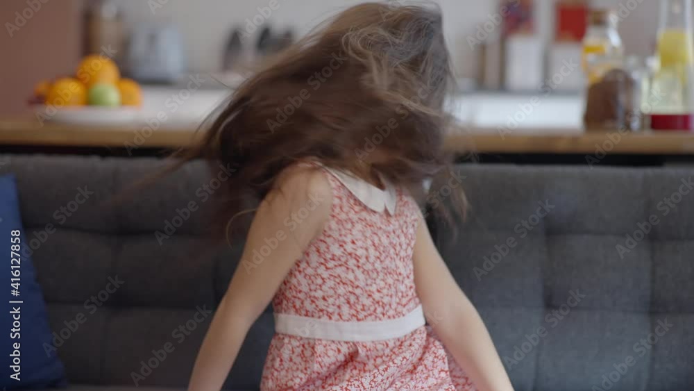Portrait of beautiful little girl with long hair.Beautiful girl with ...