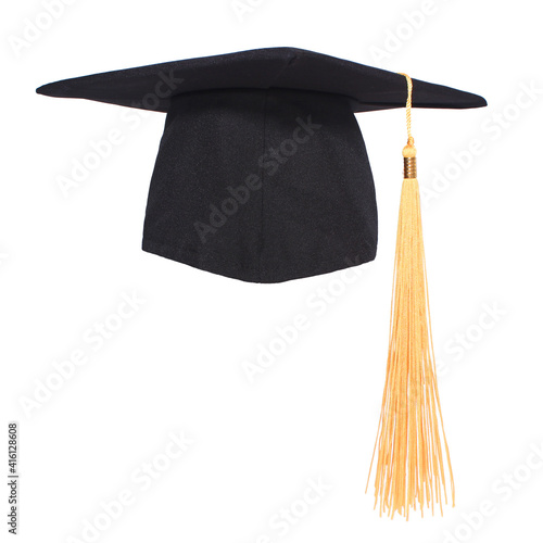 Graduate cap isolated on white background