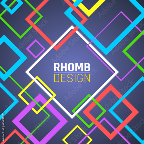 Contemporary banner template. Geometric design web media template. Creative design for business cover or cards vector flyer. Illustration rhomb constructivism pattern, cover layout template