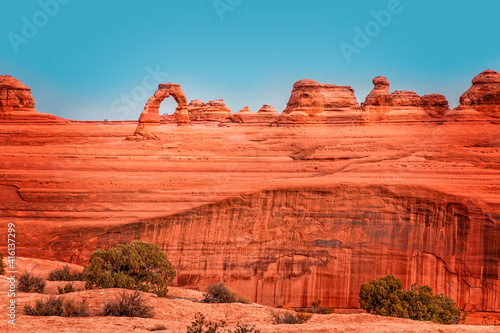 Upper Delicate Arch Viewpoint, Arches National Park, Utah, USA Fototapet