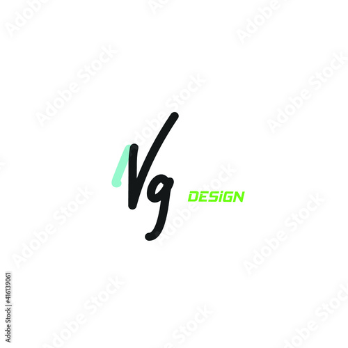 NG initial handwritten calligraphy, for monogram and logo