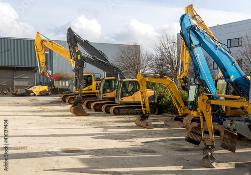 Excavator on a site