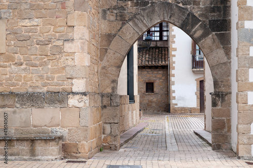 Medieval arch in Puente la Reina, Spain