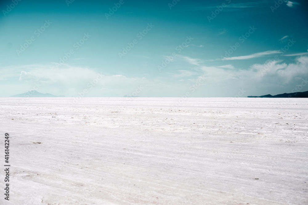 Beautiful Bolivia's Salt Flats. Shot in Salar de Uyuni salt flat. Water reflection of clouds and empty space. Beautiful Bolivia's Salt Flats. Shot in Salar de Uyuni salt flat. Water reflection of clouds and empty space.