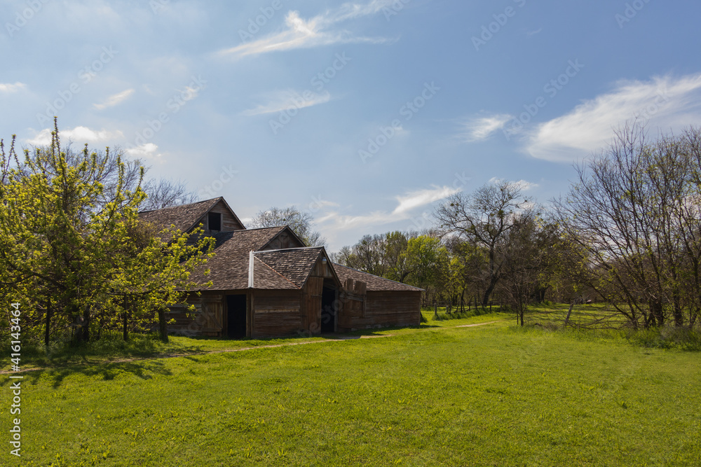 Large wooden barn