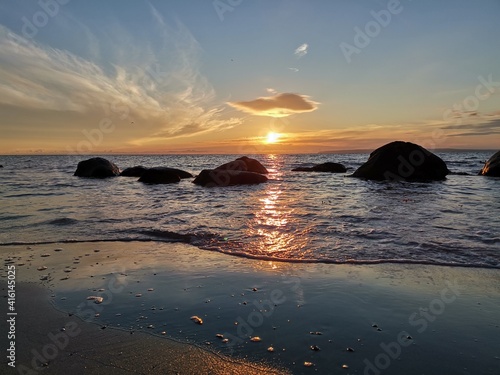 sunset on the beach