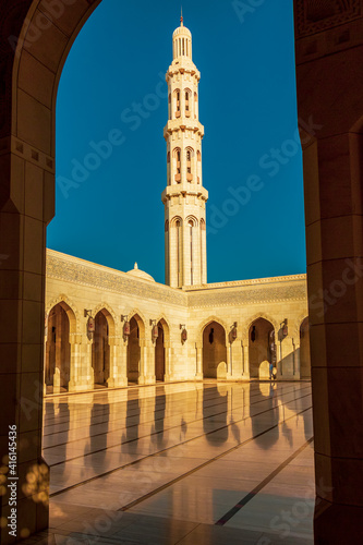 The Sultan Qaboos Grand Mosque in Muscat, Oman.