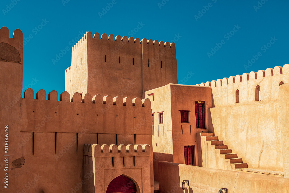 Fortress of Nizwa in the oasis city of Oman.