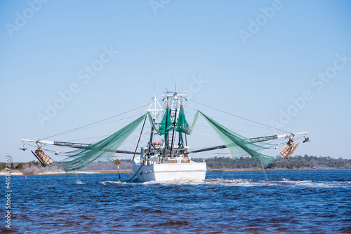 Shrimp Boat Trawling photo
