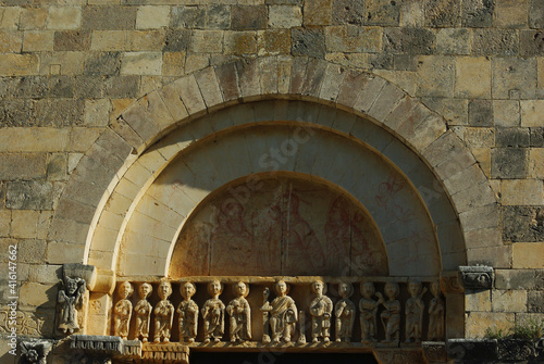 Caramanico Terme  - Abruzzo - Church of San Tommaso Becket: The lunette of the central portal