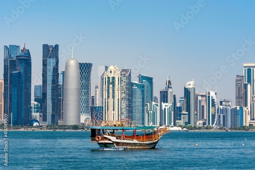 Harbor in Doha city, Qatar