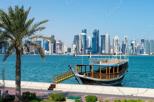 Harbor in Doha city, Qatar