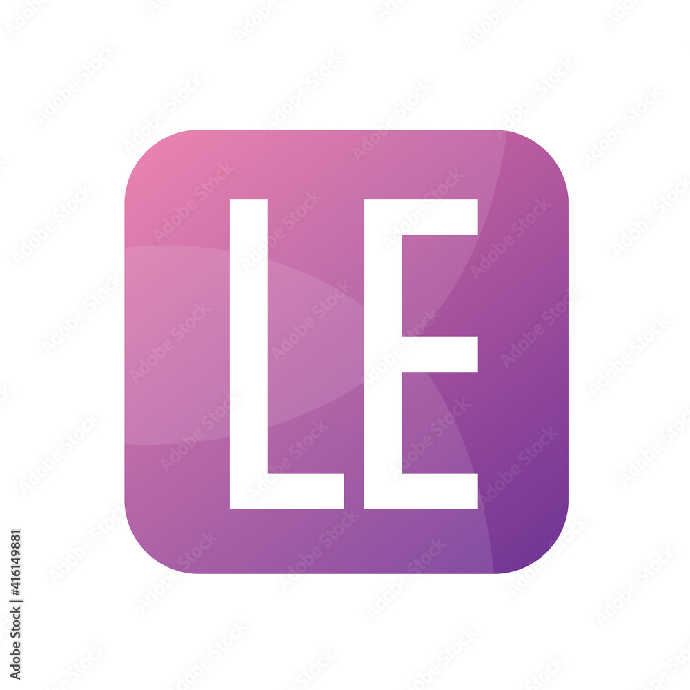 LE Letter Logo Design With Simple style LE Letter Logo Design With Simple style