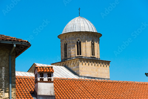 Visoki Decani, a medieval Serbian Orthodox Christian monastery, UNESCO World Heritage Site, Decani, Kosovo photo