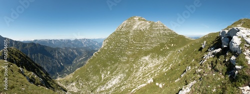 the top of Monte Cimone from the east in the Julian Alps in Italy