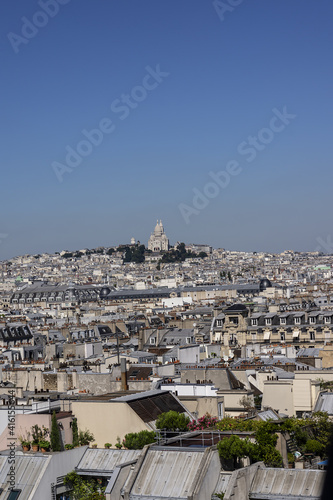 Panorama of Paris. France. View from Centre Georges Pompidou. 