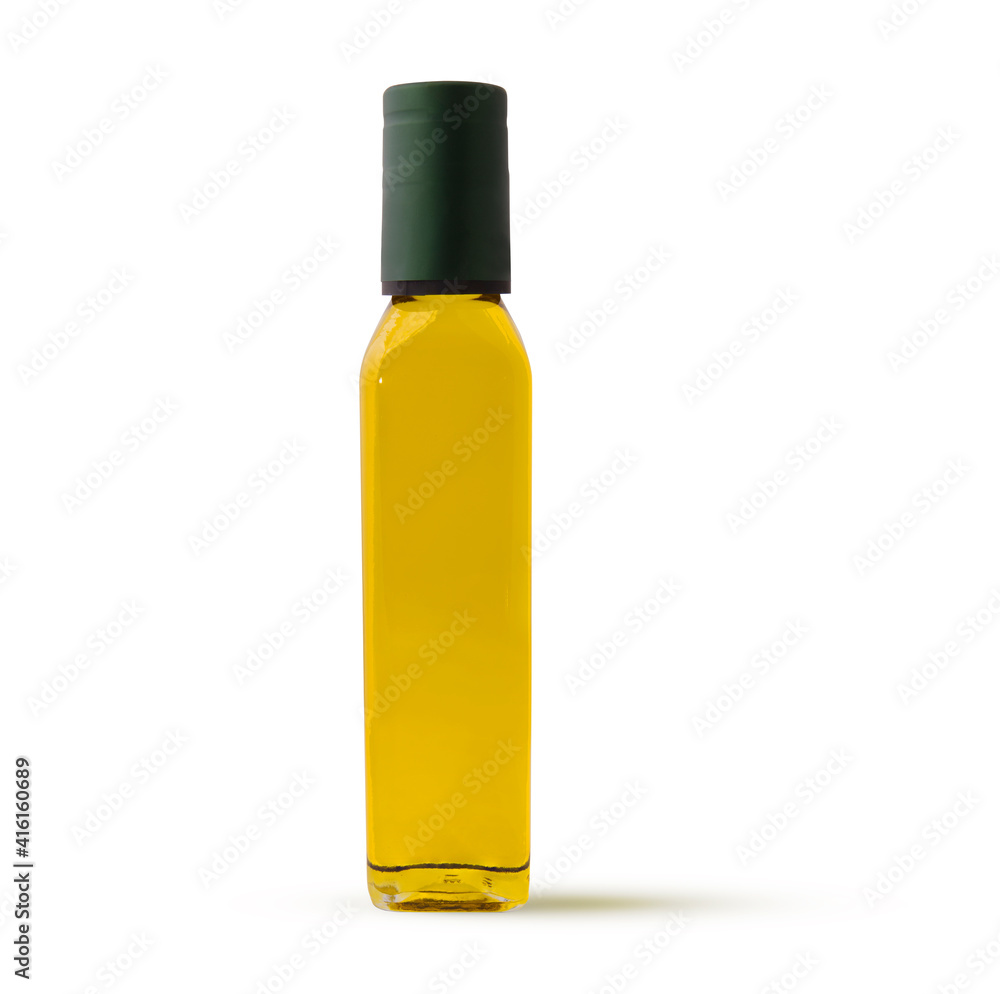 Olive and sunflower oil bottle isolated on white background Olive and sunflower oil bottle isolated on white background