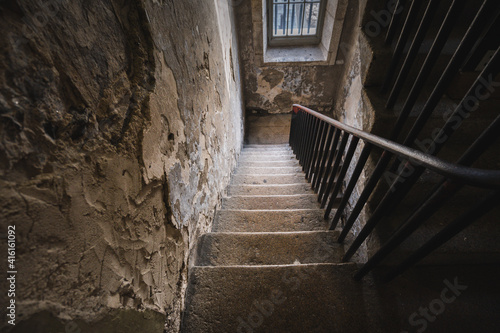 interior staircase of historic jail
