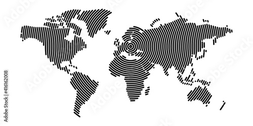World map modern design
