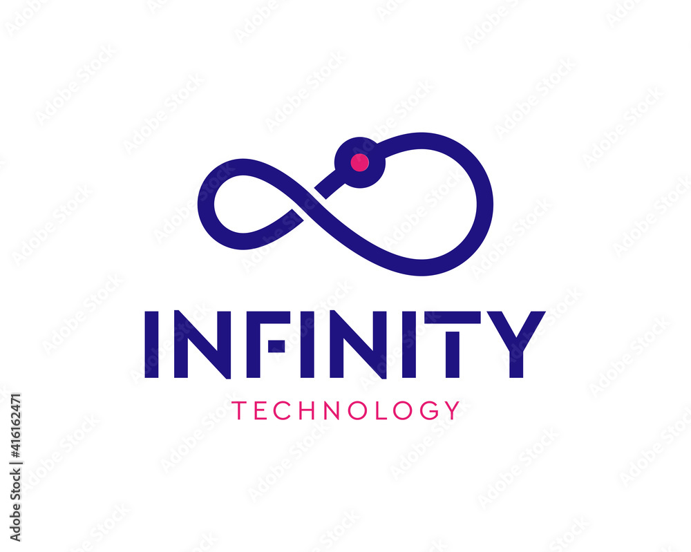 Line Infinity Logo isolated on white Background. Flat Vector Technology Logo Design Template Element. Line Infinity Logo isolated on white Background. Flat Vector Technology Logo Design Template Element.