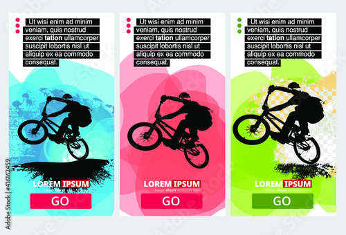 Sport concept for internet banners, social media banners, headers of websites, vector illustration 