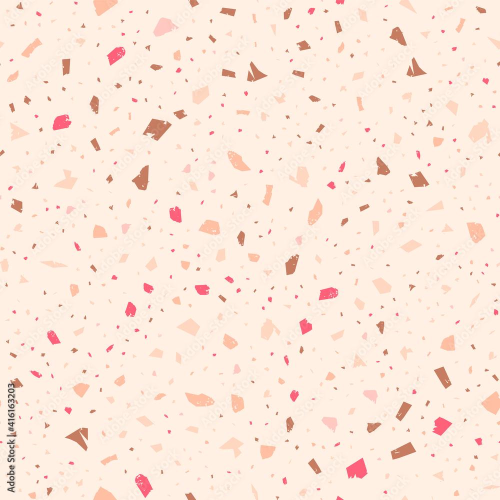 Terrazzo seamless pattern. Orange classic flooring Terrazzo seamless pattern. Orange classic flooring