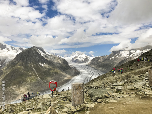 Aletsch glacier in the Swiss Alps