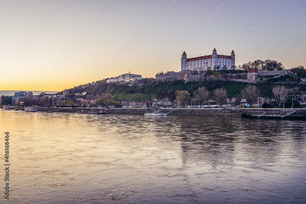 Bratislava capital city over River Danube, Slovakia Bratislava capital city over River Danube, Slovakia
