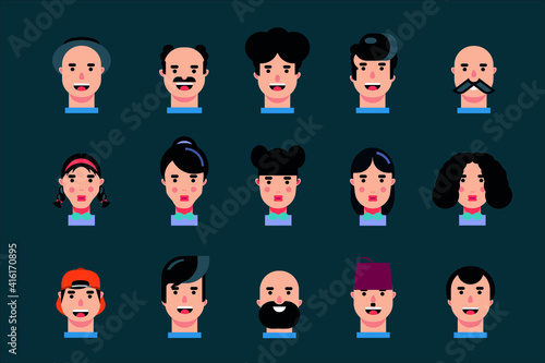 Caractères de conception à plat | Illustration vectorielle