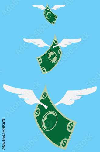 Money Sprouting Wings