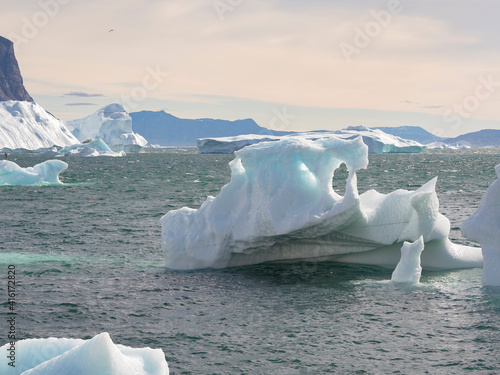 Iceberg in the Uummannaq Fjord System, Greenland, Danish overseas colony.