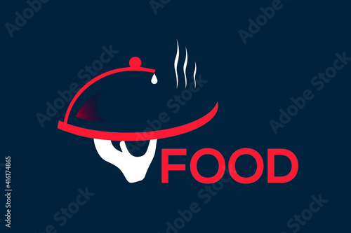 Modèle de création de logo vectoriel pour le service alimentaire