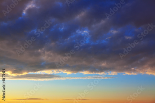 Vibrant clouds in the dusk