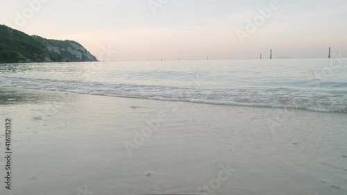 Beautiful sea beach during sunset 